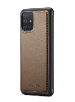 Buy CaseMe Phone Case Compatible with Samsung Galaxy A51 4G Luxury PU Leather Back Cover Cover Compatible with Samsung Galaxy A51 4G - Brown in Egypt