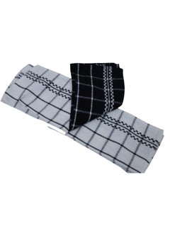 اشتري A set of 3-piece kitchen cleaning towels, each size 45X65 cm, made of 100% cotton في السعودية