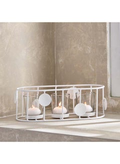 اشتري Alena Metal Leaf 3 Tealight Holder with Glass Votive 30 x 12 x 12 cm في الامارات