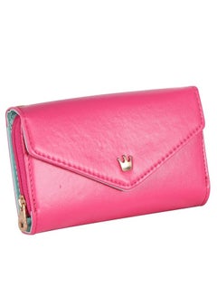 Buy Women Ladies Card Crown Holder Wallet PU Leather Clutch Purse Bag in UAE