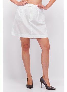 Buy Women Plain Mini Skirts, White in UAE