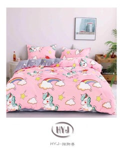 Buy Textile Children Cartoon 3d Print Bedding Sets Comforter with fixed Duvet Set Bed Linen Boys Girls Single Comfort 160x210 Bed Sheets 120”200 maylee in UAE