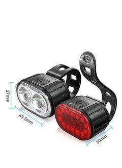 Buy Bike Lights Set, USB Rechargeable, Ultra Bright LED Cycle Light Front and Back Rear Light, IPX5 Waterproof Bike Light Set for Night Riding/Camping, 10 Lighting Modes, Longer Battery Life in Saudi Arabia