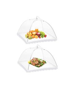 Buy Pop-Up Mesh Food Cover, Mesh Screen Food Covers Umbrella Tent, Reusable and Collapsible Food Cover Net Keep Out Outdoor Flies, Bugs, Mosquitos, Picnics, BBQ Mesh Food Cover Nets (2) in UAE