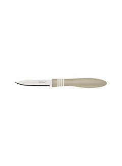 Buy Tramontina Cor&Cor 2 Pieces Paring Knife Set with Stainless Steel Blade and Beige Polypropylene Handle in UAE