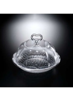 Buy Acrylic Round Serving Set - White in UAE