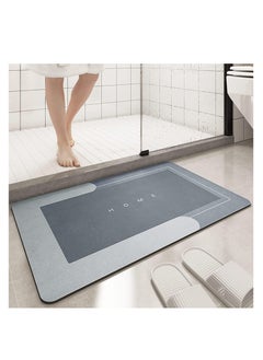 Buy 80X50cm Diatom Bathroom Mat, Non-Slip Long Bath Mat, Quick Drying, Super Absorbent in UAE