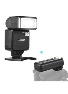 اشتري A35 Universal On-Camera Flash Electronic Speedlite with Universal Hot Shoe GN32 Wireless Trigger 1-4s Recycle Time with Trigger Transmitter Flash Speedlite في السعودية