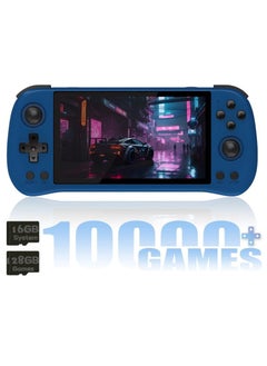 Buy X55 Handheld Game Console 5.5 inch Portable Retro Video Hand-Held Games Consoles Rechargeable RK3566 Hand Held Classic Play System 16GB+128GB (Blue) in Saudi Arabia