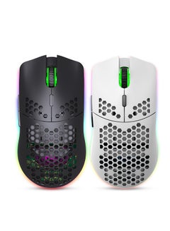 Buy T66 RGB 2.4G Wireless Gaming Mouse RGB Lighting Charging Mouse with Adjustable DPI Ergonomic Design for Desktop Laptop Black in Saudi Arabia