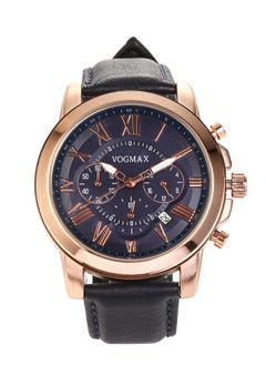 Buy Men's watch multifunctional waterproof quartz round leather waterproof watch in Saudi Arabia