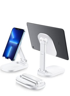 Buy Foldable Cell Phone Stand, Adjustable phone Holder ortable Cellphone Cradle Desktop Cradle bracket Compatible with iPhone 14 13 12 Pro Max Mini and mobile phone Smartphone in Saudi Arabia