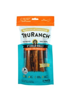 Buy 9" Collagen Rolls, Chicken, Healthy Joint Support Dog Treat, Rawhide Alternative, Skin & Coat Health, Made With Real Chicken, 1 Bag, 3 Count in Saudi Arabia