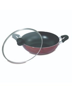 اشتري 30cm Nonstick Wok Pan with Lid – Scratch Resistant & Versatile Use في الامارات