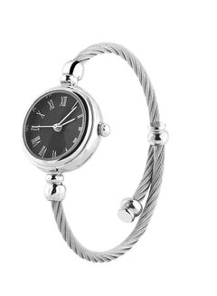 Buy Women Watches Luxury Quartz Watches Silver Cable Band Women's Small Size Bangle Watch in UAE