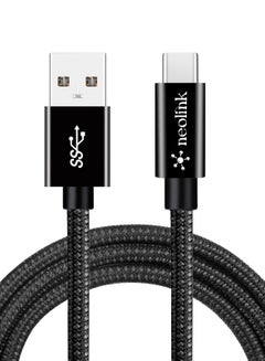 Buy Neolink 1M USB 3.0 60W 3A Fast Charging Type A To Type C Cable, Nylon Braided USB A to USB C Charger Cable Compatible with Samsung Galaxy Note 20/10/10+/9/8, S10 S10E, S20 S9 S8 Plus in UAE