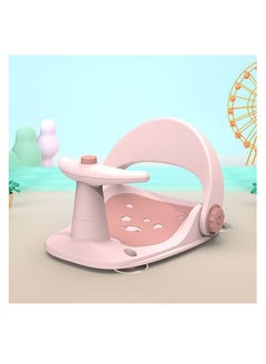 Buy Baby Bathtub Seat for Sit up Baby Shower Chair Infant Bath Seat for Baby 6 To 36 Months with 4 Secure Suction Cups Adjustable Backrest Support in Saudi Arabia