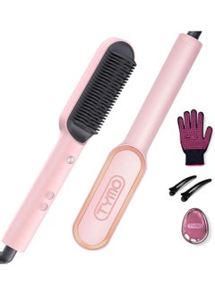 Buy Ring Hair Straightening Comb Pink in Saudi Arabia