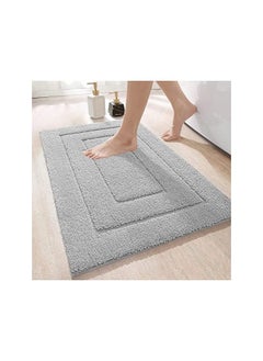 اشتري Luxury Bathroom Rug Mat Extra Soft And Absorbent Microfiber Bath Rugs Non Slip Plush Shaggy Bath Carpet Machine Wash Dry Bath Mats For Bathroom Floor Tub And Shower 20X32In Grey في السعودية