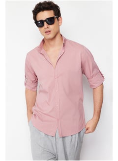 اشتري Pale Pink Slim Fit Shirt With Epaulette Sleeves TMNSS24GO00046 في مصر