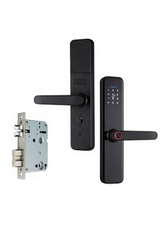 Buy Tuya Smart Lock Fingerprint Lock Door Lock Keypad Door Lock with Handle Fingerprint Electronic Deadbolt Door Lock Smart Door Lock Compatible with Tuya APP in Saudi Arabia