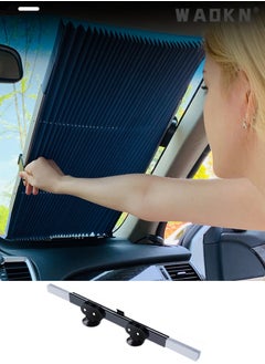 Buy Car Sun Shade For Front Windshield,Retractable Windshield Sun Shade for Car, Large Sun Visor Protector Blocks 99% UV Rays Keep Vehicle Cool, Auto Sunshade Fits Front Window of Various Models in UAE