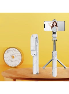 Buy XT02P Mini Bluetooth Live Tripod Selfie Stick(White) in Saudi Arabia