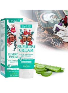 Buy Painless Tattoo Numbing Cream Before Tattoo Numb Cream for Tattoo Extra Strength Last up to 6-8 Hours Natural Numbing Cream with Aloe Vera Vitamin E 60ml in UAE