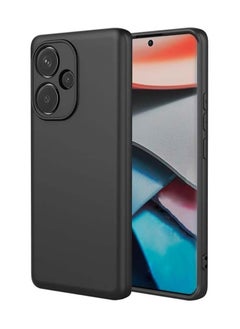 Buy Xiaomi Redmi Turbo 3 Case, Xiaomi Poco F6 Case, Scratch Resistant Soft TPU Cover Shockproof Silicone Gel Rubber Bumper Full-Body Protective Case Cover for Redmi Turbo 3/Poco F6 Black in UAE