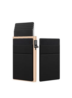 Buy New Men's AntiTheft Credit Card Holder Aluminium RFID Side Push Card Case Large Capacity Portable in Saudi Arabia