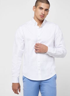 Buy Solid Slim Fit Short Sleeve Casual Shirt in Saudi Arabia