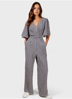 اشتري Wide Leg Wraparound Jumpsuit في السعودية