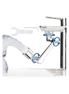 Buy Faucet Rotating Extender Aerator, 1080°, Universal Splash Filter Faucet with Robotic Arm Sprayer Attachment, Swivel Faucet Extender for Bathroom Kitchen Laundry Sink in UAE