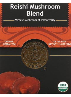 Buy Organic Herbal Tea Reishi Mushroom Blend Caffeine Free 18 Tea Bags 1.14 oz (32 g) in UAE