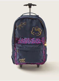 Buy Hello Kitty Print Trolley Backpack with Front Pocket and 2 Side Pockets - 18 inches in Saudi Arabia