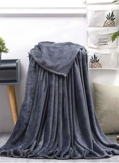 Buy Fleece Blanket Oversized Blanket 300GSM Soft Lightweight Plush Cozy Twin Extra Large Blankets for Bed Couch Couch Camping Travel. 220x240 cm in UAE