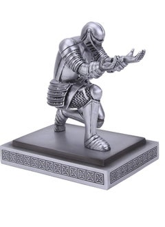 Buy Executive Knight Pen Holder  Personalized decoration Desk Accessory Stationery organizer, creative Pen Stand Decorative Gift for Office Silver in UAE