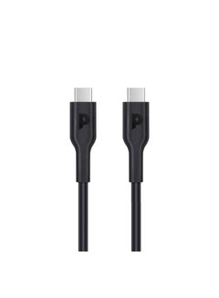 Buy Type-C To Type-C Connector Cable PD 100W 1.2M Fast Data Sync And Charge, PVC Material Compatible with iPad mini 6，MacBook Pro 2021 14" 16", MacBook Air, iPad Pro 12.9", Samsung S21+, Black in UAE
