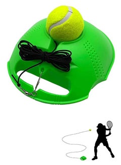 Buy Portable Tennis Rebound Ball Device, Self Training Tennis Plastic Base Training Gear, Tennis Training Equipment Kit (Green) in Saudi Arabia