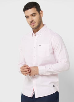 Buy Men White Relaxed Striped Imported Casual Sustainable Shirt in UAE