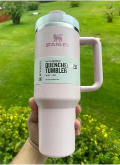 Buy 40oz Stanley Quencher H20 Flowstate Stainless Steel Vacuum Insulated Tumbler with Lid and Straw for Water, Iced Tea or Coffee, Smoothie and More, Cream (Pink) in UAE