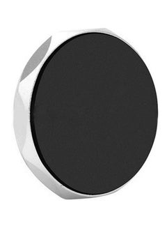 Buy Universal Car Phone Holder Aluminum Alloy Magnetic Plate Silicone Sucker Mount Black/White in UAE