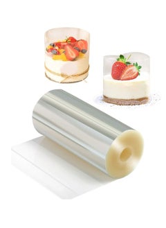 اشتري Cake Collars - 5cmx10m，Acetate Rolls, Clear Cake Strips, Mousse Cake Acetate Sheets for Chocolate Mousse Baking, Cake Decorating（Clear） في السعودية