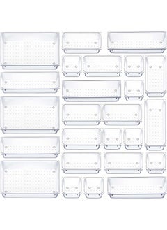 Buy 25 Pcs Clear Plastic Drawer Organizers Set in Saudi Arabia