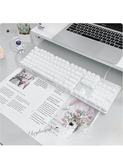 اشتري Retro Crystal Clear Mechanical Keyboard for Typing Xinghe White-warm white [black shaft] single keyboard في السعودية