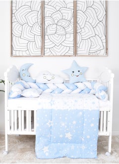 اشتري 6-Piece Baby Cot Bedspread With Snail Partitions في السعودية