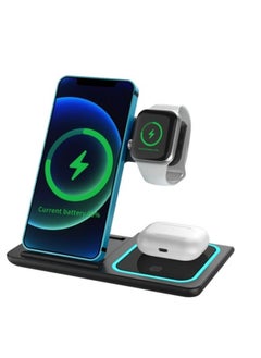 Buy 3 in 1 Wireless Charging Station For Apple & Samsung in Saudi Arabia