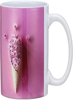 اشتري Ceramic Printed Mug With Ice Cream Design - Multi Color في مصر