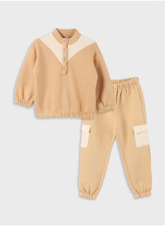 Buy Turtleneck Long Sleeve Baby Girl Sweatshirt and Pants 2-Piece Set in Egypt