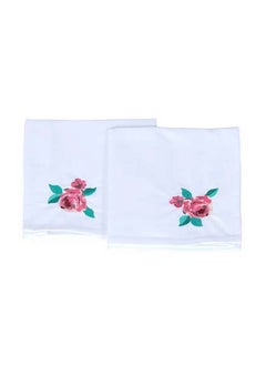 Buy Set Of 2 Keko Table Napkin White 40x40 cm in UAE